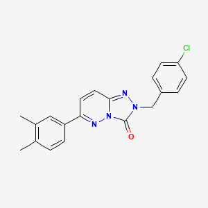molecular formula C20H17ClN4O B2802299 2-(4-氯苯甲基)-6-(3,4-二甲基苯基)-[1,2,4]三唑并[4,3-b]吡嗪-3(2H)-酮 CAS No. 1251680-98-4