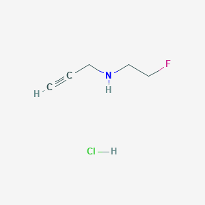 molecular formula C5H9ClFN B2802314 (2-Fluoroethyl)(prop-2-yn-1-yl)amine hydrochloride CAS No. 2241130-07-2