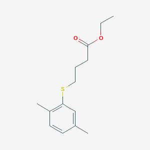 molecular formula C14H20O2S B2802316 Ethyl 4-[(2,5-dimethylphenyl)sulfanyl]butyrate CAS No. 1707580-40-2