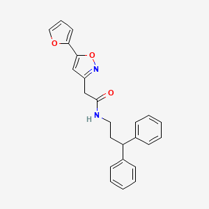 molecular formula C24H22N2O3 B2802327 N-(3,3-二苯基丙基)-2-(5-(呋喃-2-基)异噁唑-3-基)乙酰胺 CAS No. 1226446-18-9