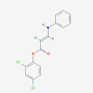 molecular formula C15H11Cl2NO2 B2802335 2,4-二氯苯基 3-苯胺基丙烯酸酯 CAS No. 338395-33-8