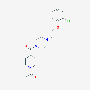 1-[4-[4-[2-(2-Chlorophenoxy)ethyl]piperazine-1-carbonyl]piperidin-1-yl]prop-2-en-1-one