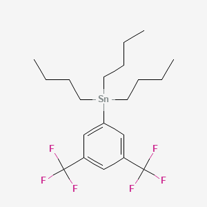 molecular formula C20H30F6Sn B2802344 3,5-Bis-trifluoromethyl-phenyl-tributyl-stannane CAS No. 717918-62-2