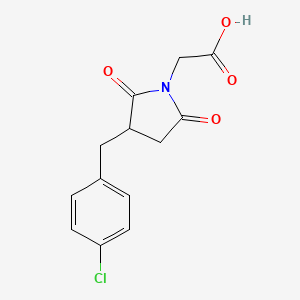 molecular formula C13H12ClNO4 B2802348 [3-(4-氯苯甲基)-2,5-二氧代-吡咯啉-1-基]-乙酸 CAS No. 332849-48-6