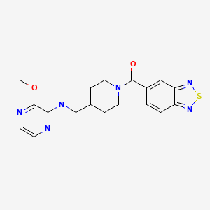 molecular formula C19H22N6O2S B2802349 2,1,3-Benzothiadiazol-5-yl-[4-[[(3-methoxypyrazin-2-yl)-methylamino]methyl]piperidin-1-yl]methanone CAS No. 2380186-10-5