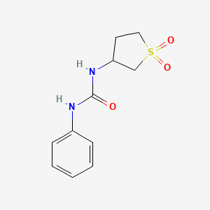 molecular formula C11H14N2O3S B2802352 1-(1,1-Dioxidotetrahydrothiophen-3-yl)-3-phenylurea CAS No. 24373-81-7