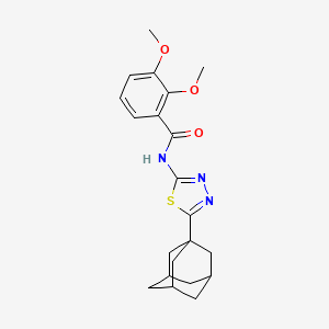 molecular formula C21H25N3O3S B2802364 N-[5-(1-重氮基)-1,3,4-噻二唑-2-基]-2,3-二甲氧基苯甲酰胺 CAS No. 391865-91-1
