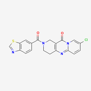 molecular formula C19H13ClN4O2S B2802407 2-(benzo[d]thiazole-6-carbonyl)-8-chloro-3,4-dihydro-1H-dipyrido[1,2-a:4',3'-d]pyrimidin-11(2H)-one CAS No. 2034273-19-1