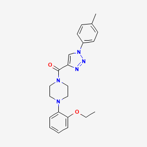 molecular formula C22H25N5O2 B2802412 [4-(2-ethoxyphenyl)piperazin-1-yl][1-(4-methylphenyl)-1H-1,2,3-triazol-4-yl]methanone CAS No. 1326808-22-3