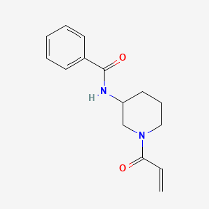 molecular formula C15H18N2O2 B2802419 N-(1-Prop-2-enoylpiperidin-3-yl)benzamide CAS No. 2179723-70-5