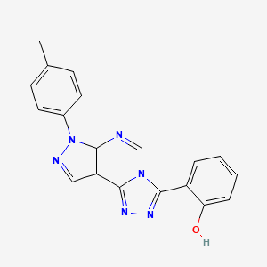 molecular formula C19H14N6O B2802423 2-(7-(p-tolyl)-7H-pyrazolo[4,3-e][1,2,4]triazolo[4,3-c]pyrimidin-3-yl)phenol CAS No. 901270-98-2