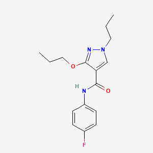molecular formula C16H20FN3O2 B2802424 N-(4-fluorophenyl)-3-propoxy-1-propyl-1H-pyrazole-4-carboxamide CAS No. 1013765-51-9
