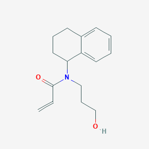 molecular formula C16H21NO2 B2802426 N-(3-Hydroxypropyl)-N-(1,2,3,4-tetrahydronaphthalen-1-yl)prop-2-enamide CAS No. 2411267-79-1