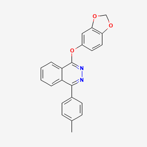 molecular formula C22H16N2O3 B2802432 1-(苯并[d][1,3]二噁英-5-氧基)-4-(对甲苯基)邻苯二酰肼 CAS No. 670268-34-5