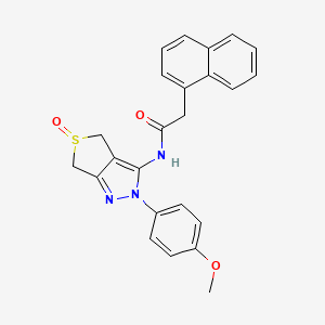 N-[2-(4-methoxyphenyl)-5-oxo-4,6-dihydrothieno[3,4-c]pyrazol-3-yl]-2-naphthalen-1-ylacetamide
