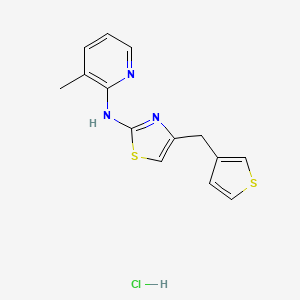 N-(3-methylpyridin-2-yl)-4-(thiophen-3-ylmethyl)thiazol-2-amine hydrochloride