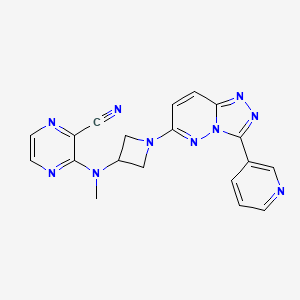 3-[Methyl-[1-(3-pyridin-3-yl-[1,2,4]triazolo[4,3-b]pyridazin-6-yl)azetidin-3-yl]amino]pyrazine-2-carbonitrile