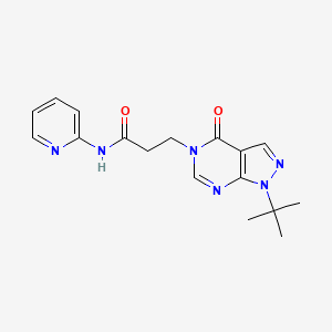 B2802464 3-(1-(tert-butyl)-4-oxo-1H-pyrazolo[3,4-d]pyrimidin-5(4H)-yl)-N-(pyridin-2-yl)propanamide CAS No. 953194-12-2