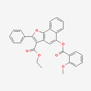molecular formula C29H22O6 B2802469 乙酸5-((2-甲氧基苯甲酰)氧)-2-苯基萘并[1,2-b]呋喃-3-羧酸乙酯 CAS No. 321968-29-0