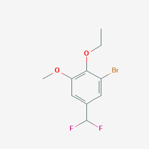 molecular formula C10H11BrF2O2 B2802486 1-Bromo-5-(difluoromethyl)-2-ethoxy-3-methoxybenzene CAS No. 2248295-66-9