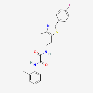 N-{2-[2-(4-fluorophenyl)-4-methyl-1,3-thiazol-5-yl]ethyl}-N'-(2-methylphenyl)ethanediamide
