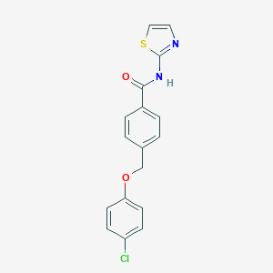 molecular formula C17H13ClN2O2S B280250 4-[(4-chlorophenoxy)methyl]-N-(1,3-thiazol-2-yl)benzamide 