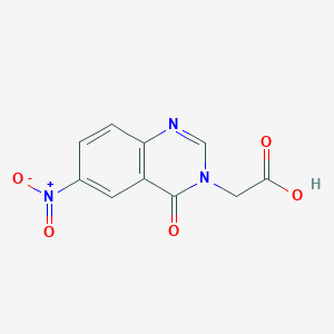molecular formula C10H7N3O5 B2802503 (6-硝基-4-氧代-4H-喹唑啉-3-基)-乙酸 CAS No. 94242-57-6