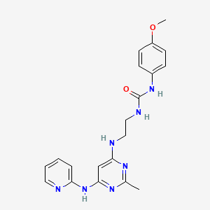 1-(4-Methoxyphenyl)-3-(2-((2-methyl-6-(pyridin-2-ylamino)pyrimidin-4-yl)amino)ethyl)urea