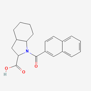 molecular formula C20H21NO3 B2802513 1-(naphthalene-2-carbonyl)-octahydro-1H-indole-2-carboxylic acid CAS No. 1101179-68-3