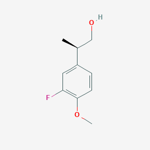 molecular formula C10H13FO2 B2802517 (2R)-2-(3-Fluoro-4-methoxyphenyl)propan-1-ol CAS No. 2248183-03-9