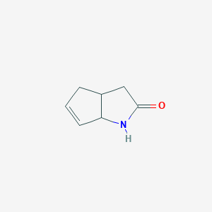 molecular formula C7H9NO B2802520 1H,2H,3H,3aH,4H,6aH-cyclopenta[b]pyrrol-2-one CAS No. 97426-82-9