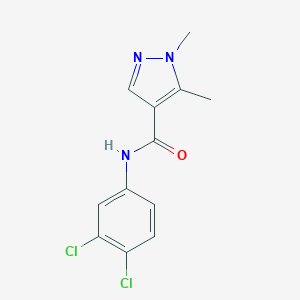 molecular formula C12H11Cl2N3O B280253 N-(3,4-dichlorophenyl)-1,5-dimethyl-1H-pyrazole-4-carboxamide 