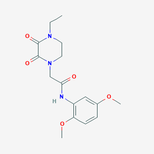 molecular formula C16H21N3O5 B2802536 N-(2,5-二甲氧基苯基)-2-(4-乙基-2,3-二氧代哌嗪-1-基)乙酰胺 CAS No. 868680-55-1