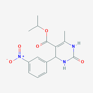 B2802539 Propan-2-yl 6-methyl-4-(3-nitrophenyl)-2-oxo-1,2,3,4-tetrahydropyrimidine-5-carboxylate CAS No. 131275-78-0