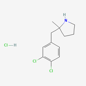 molecular formula C12H16Cl3N B2802540 2-[(3,4-二氯苯基)甲基]-2-甲基吡咯啉盐酸盐 CAS No. 2060008-02-6