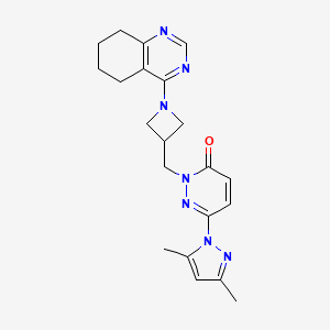 6-(3,5-dimethyl-1H-pyrazol-1-yl)-2-{[1-(5,6,7,8-tetrahydroquinazolin-4-yl)azetidin-3-yl]methyl}-2,3-dihydropyridazin-3-one