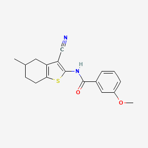 N-(3-cyano-5-methyl-4,5,6,7-tetrahydrobenzo[b]thiophen-2-yl)-3-methoxybenzamide