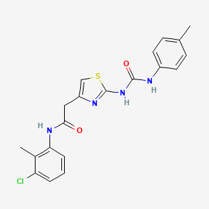 N-(3-chloro-2-methylphenyl)-2-(2-(3-(p-tolyl)ureido)thiazol-4-yl)acetamide
