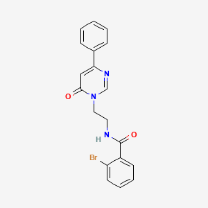 2-bromo-N-(2-(6-oxo-4-phenylpyrimidin-1(6H)-yl)ethyl)benzamide