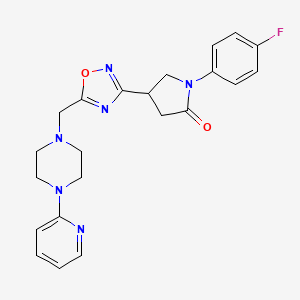 1-(4-Fluorophenyl)-4-(5-((4-(pyridin-2-yl)piperazin-1-yl)methyl)-1,2,4-oxadiazol-3-yl)pyrrolidin-2-one