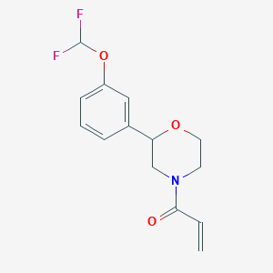 1-[2-[3-(Difluoromethoxy)phenyl]morpholin-4-yl]prop-2-en-1-one