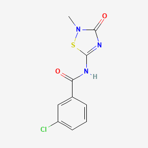 3-chloro-N-(2-methyl-3-oxo-1,2,4-thiadiazol-5-yl)benzamide