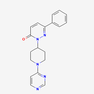 molecular formula C19H19N5O B2802612 6-Phenyl-2-(1-pyrimidin-4-ylpiperidin-4-yl)pyridazin-3-one CAS No. 2380070-74-4