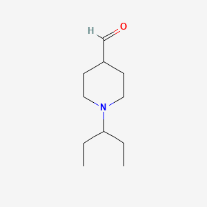 molecular formula C11H21NO B2802617 1-Pentan-3-ylpiperidine-4-carbaldehyde CAS No. 1537565-45-9