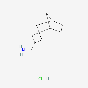 molecular formula C11H20ClN B2802622 螺[双环[2.2.1]庚烷-2,3'-环丁烷]-1'-甲基胺;盐酸盐 CAS No. 2287334-20-5