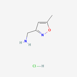 molecular formula C5H9ClN2O B2802625 (5-Methylisoxazol-3-YL)methanamine hydrochloride CAS No. 1050590-34-5; 154016-48-5