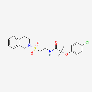 2-(4-chlorophenoxy)-N-[2-(3,4-dihydroisoquinolin-2(1H)-ylsulfonyl)ethyl]-2-methylpropanamide