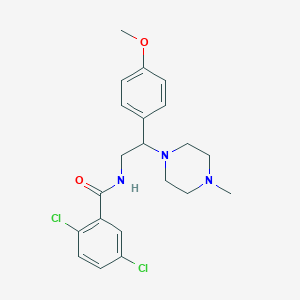 molecular formula C21H25Cl2N3O2 B2802662 2,5-二氯-N-[2-(4-甲氧基苯基)-2-(4-甲基哌嗪-1-基)乙基]苯甲酰胺 CAS No. 903301-74-6
