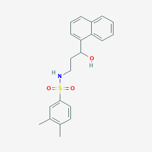 molecular formula C21H23NO3S B2802663 N-(3-羟基-3-(萘-1-基)丙基)-3,4-二甲基苯磺酰胺 CAS No. 1421468-00-9