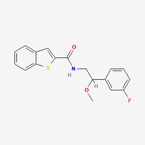 molecular formula C18H16FNO2S B2802679 N-(2-(3-fluorophenyl)-2-methoxyethyl)benzo[b]thiophene-2-carboxamide CAS No. 1705864-77-2
